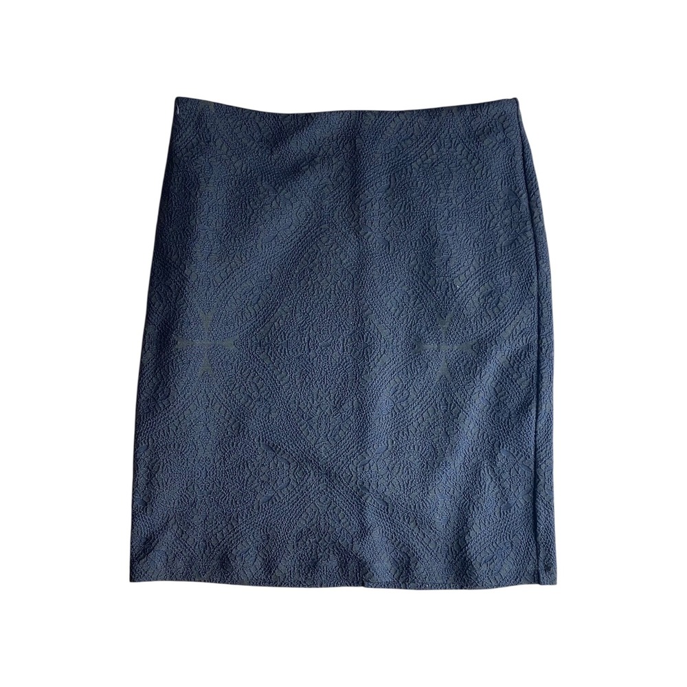 J McLaughlin Womens Size 2 Blue Textured Career Pencil Skirt